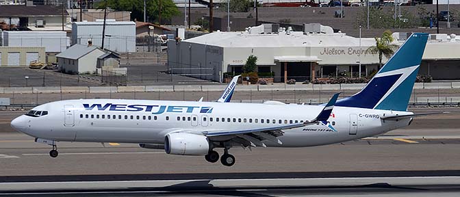 Westjet 737-8CT C-GWRG, Phoenix Sky Harbor, April 12, 2015